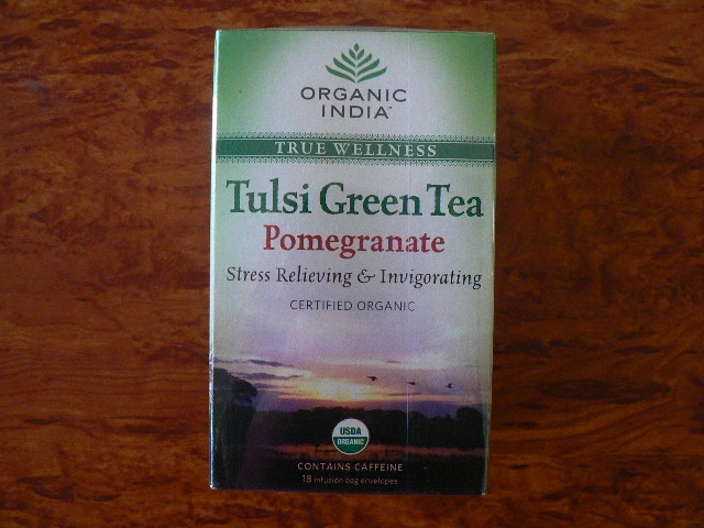 <B>TULSI POMEGRANATE GREEN TEA</B><BR>OI - TULSI POMEGRANATE GREEN TEA<BR>ORGANIC CERTIFIED<BR>18 bags x 1.8g